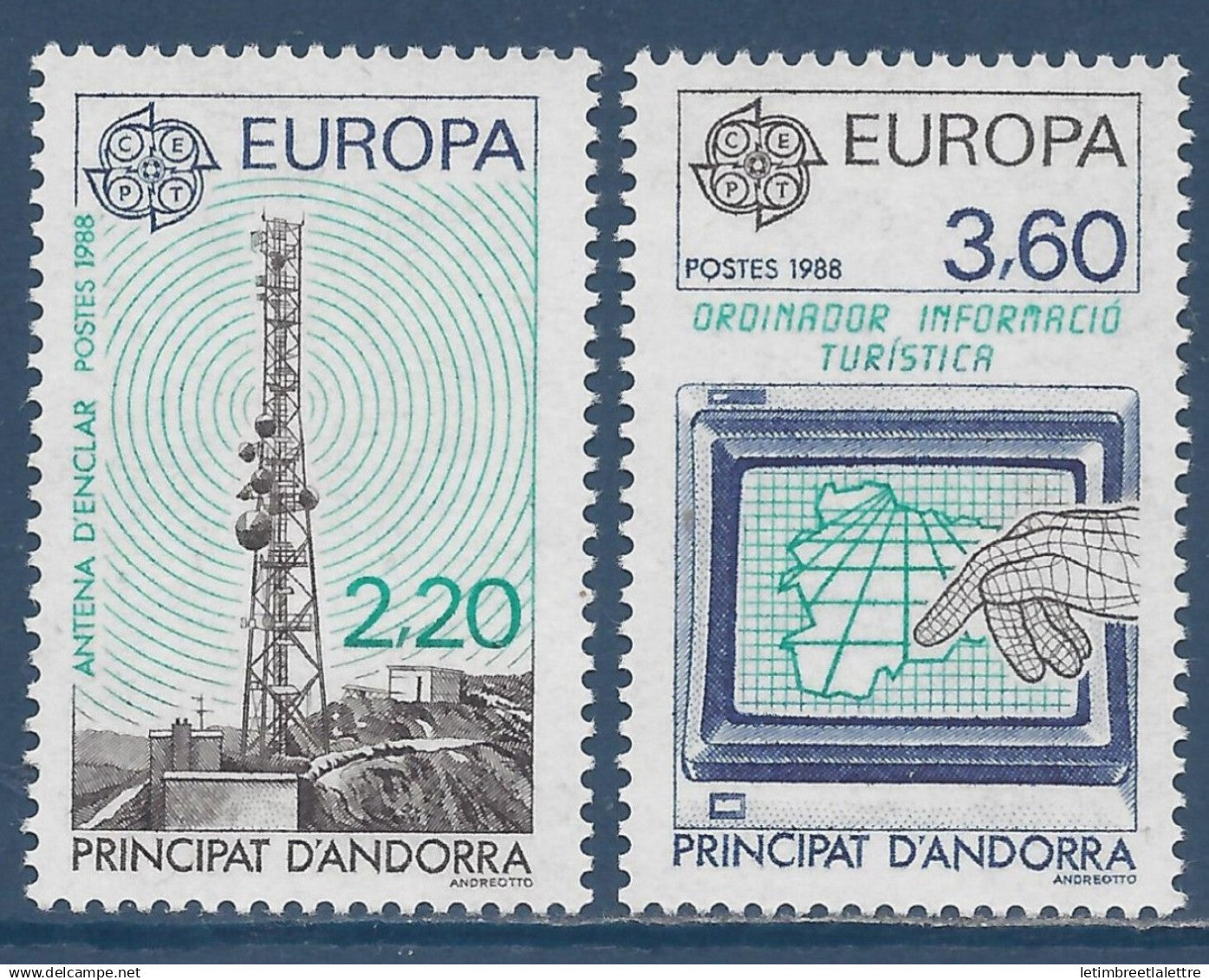 Andorre Français - YT n° 369 et 370 ** - Neuf sans charnière - 1988