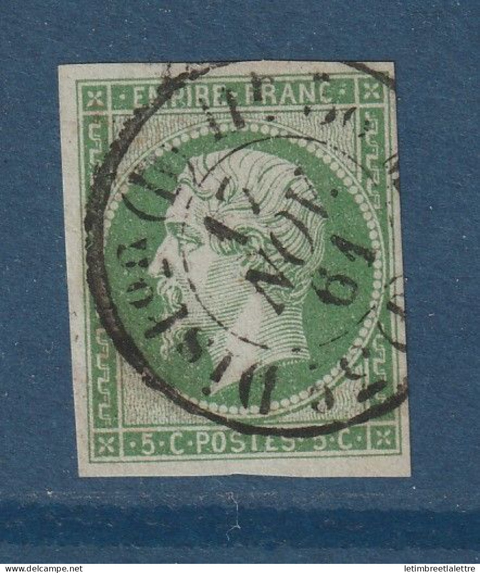 France - YT n° 12 - Oblitéré bureau D - 1861