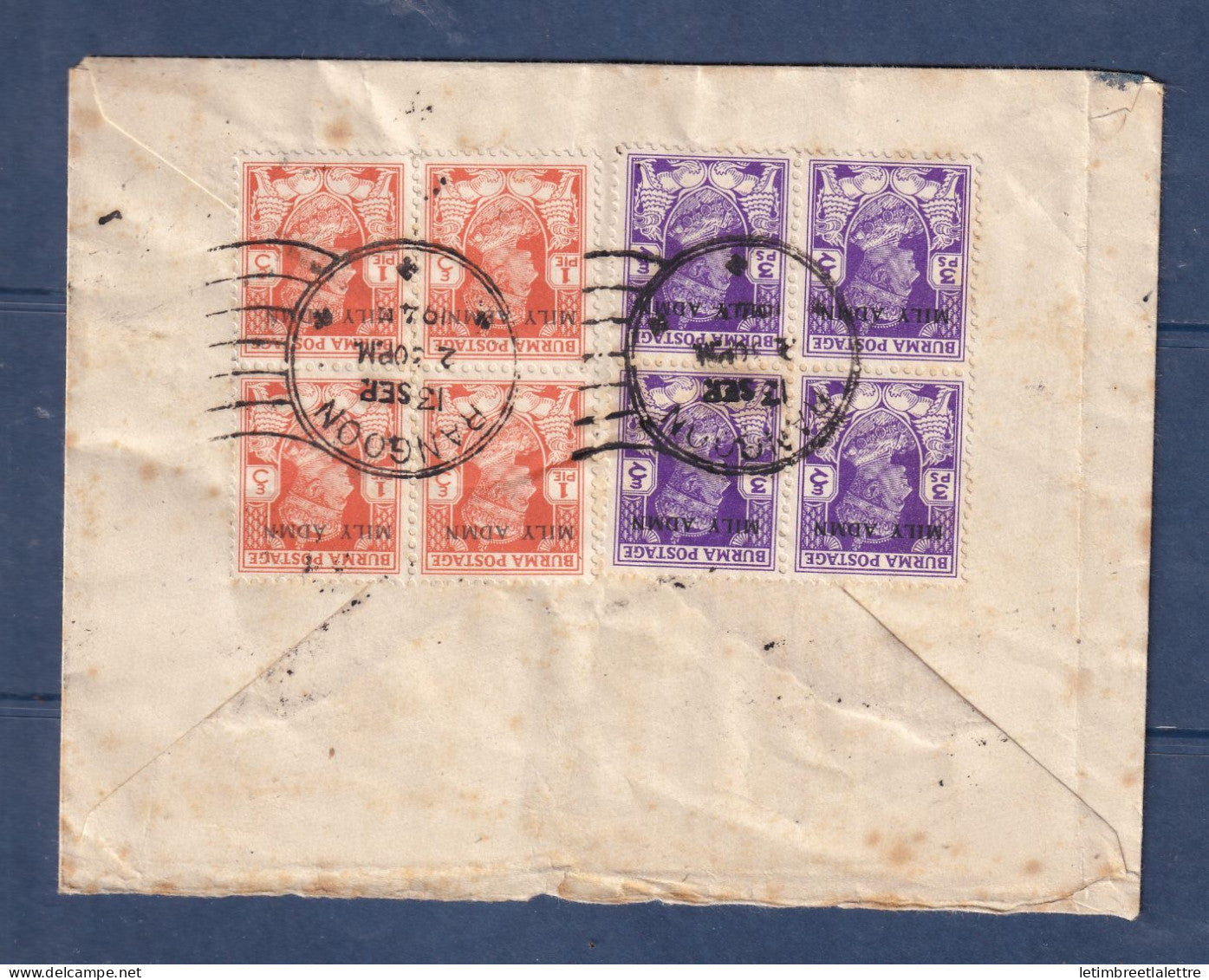 Myanmar - Birmanie - Burma - administration militaire - 1945