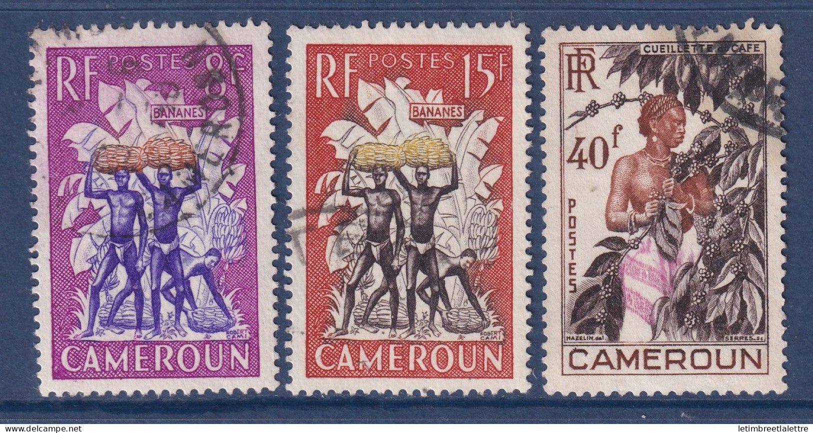 Cameroun - YT n° 297 à 299 - oblitéré - 1954