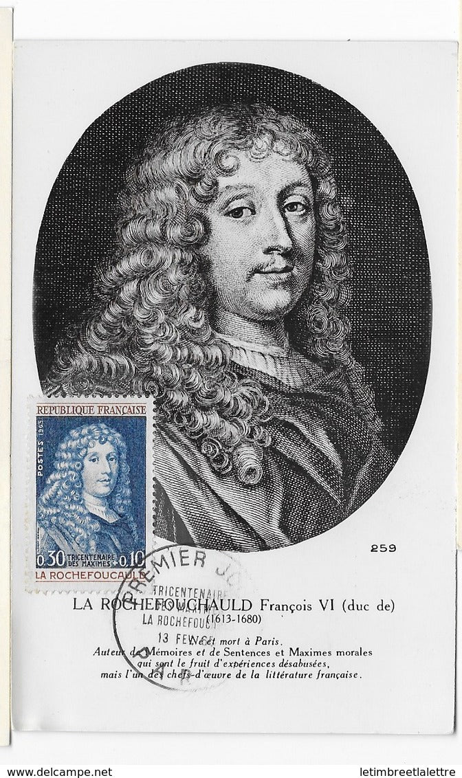 Carte maximum "LA ROCHEFOUCAULT" 1956