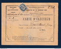 France - Type blanc sur carte d'électeur - Dordogne - 1930