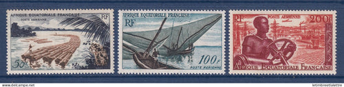 AEF - Poste aérienne - YT n° 58 à 60 ** - Neuf sans charnière - 1955