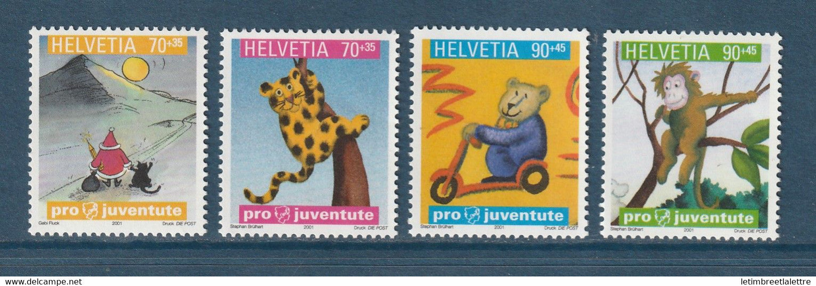 Suisse - YT n° 1697 à 1700 ** - Neuf sans charnière - 2001