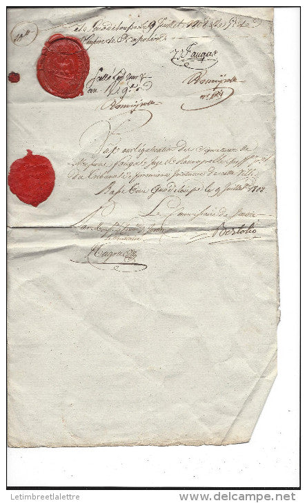 Document de 1808 de la Guadeloupe