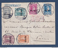 Grèce - Samos YT n° 9 à 14 - recommandé de Vathy pour la France - 1913