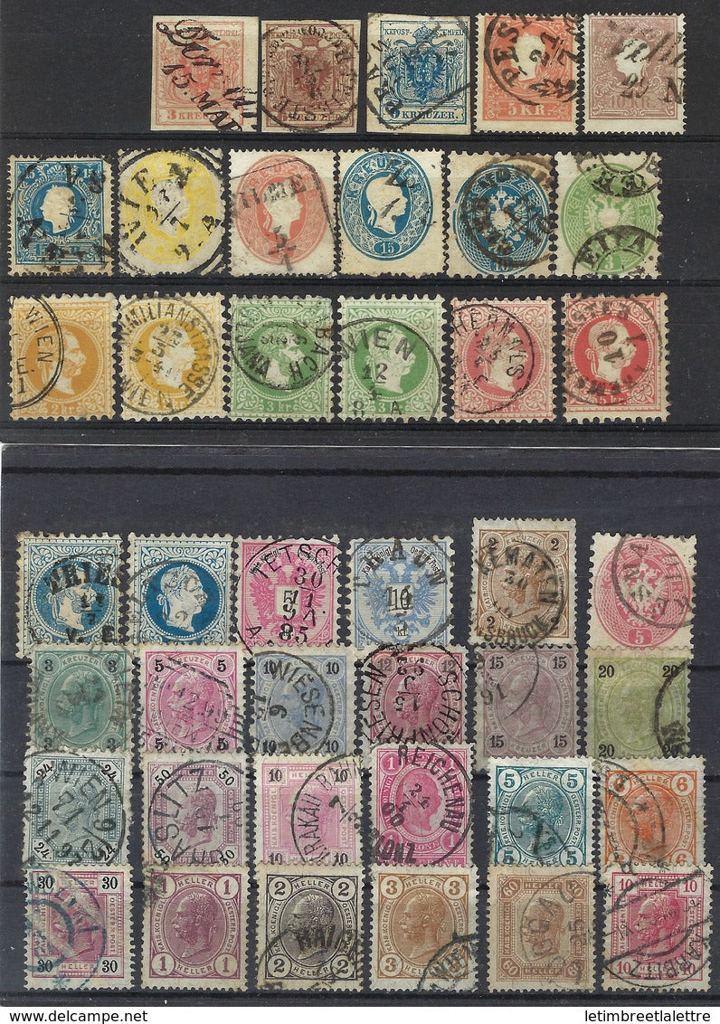 Autriche, lot de 41 timbres Autrichiens oblitérés, bel ensemble