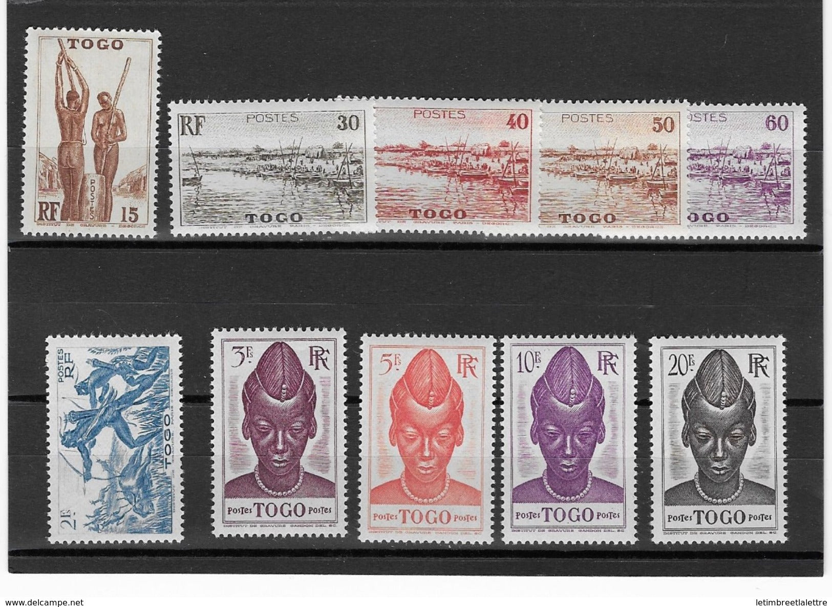 ⭐ Togo - YT n° 187 + 190 à 194** sans le 192 + 201 et 204 à 207 ** - Neuf sans charnière - 1941 ⭐