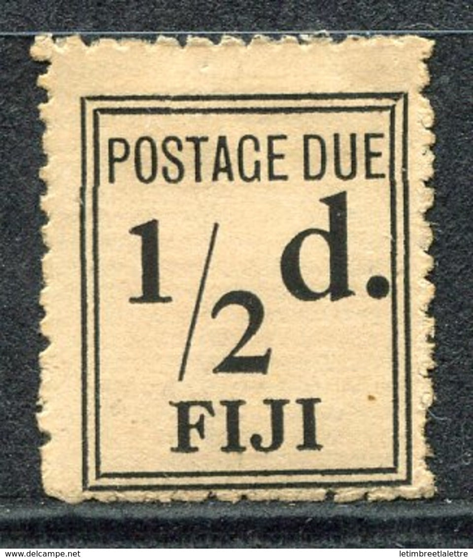 ⭐ Fidji - Taxe - N° 1 * - Neuf avec charnière - Signé - RARE ⭐