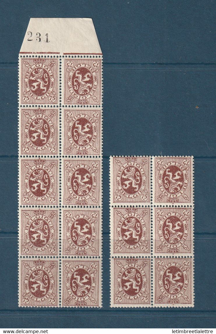 ⭐ Belgique - Variété - YT n° 288 A a ** - Neuf sans charnière - 8 têtes bèches ⭐