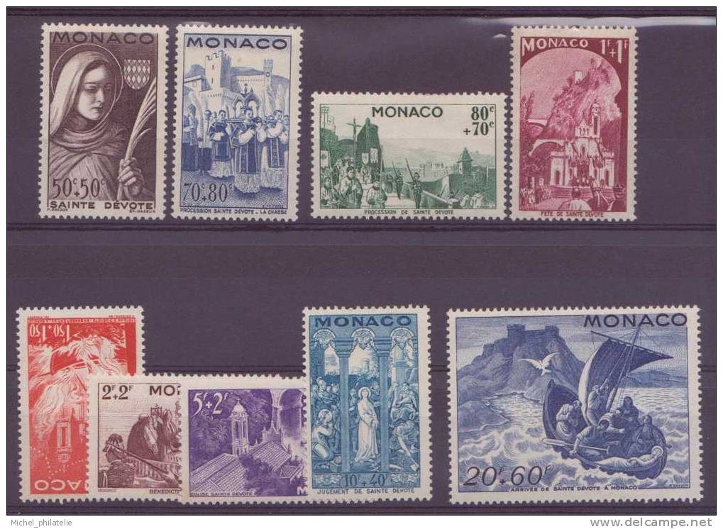 Monaco - YT n° 265 à 273 ** - neuf sans charnière - 1944