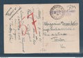 France - franchise commission de gare de Metz sur carte photo - vue générale - 1945