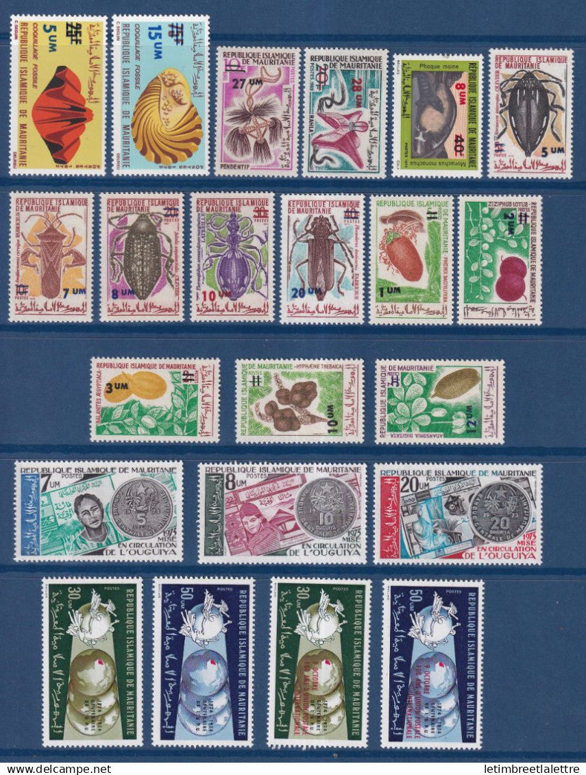 Mauritanie - YT n° 311 à 332 ** - Neuf sans charnière - Année complète - 1974