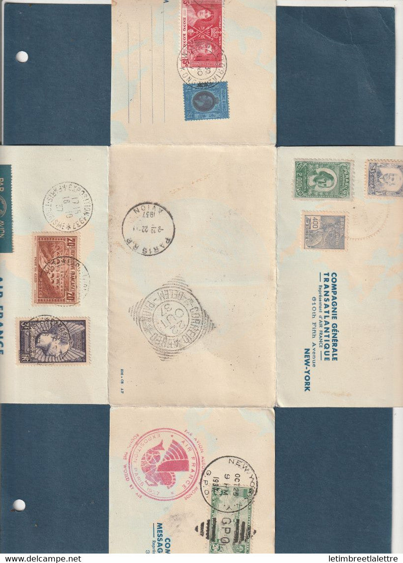 ⭐Air France - Poste Aérienne - Compagnie générale transatlantique, Tour du Monde 1937