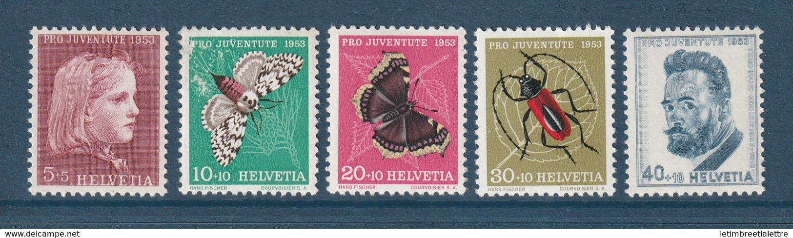 Suisse - YT n° 539 à 543 ** - Neuf sans charnière - 1953
