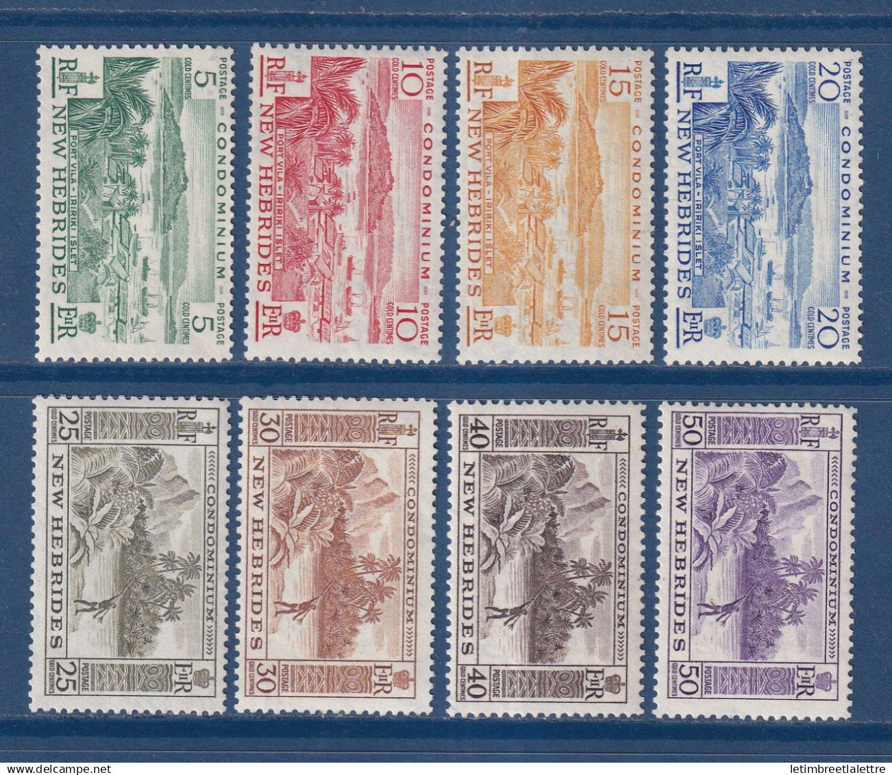 Nouvelles Hébrides - YT n° 186 à 193 * - neuf avec charnière - 1957