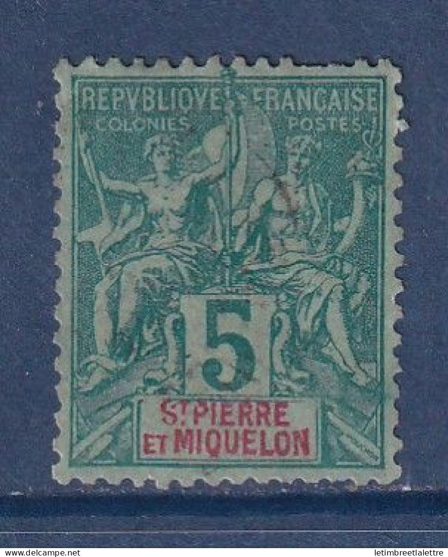 Saint Pierre et Miquelon - YT n° 62 - oblitéré - 1892