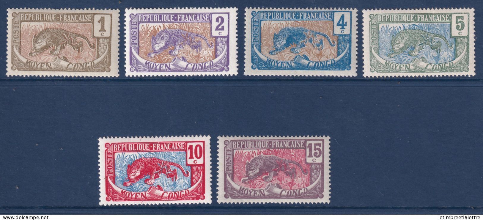 Congo - YT n° 48 à 53 ** - Neuf sans charnière - 1907 1917