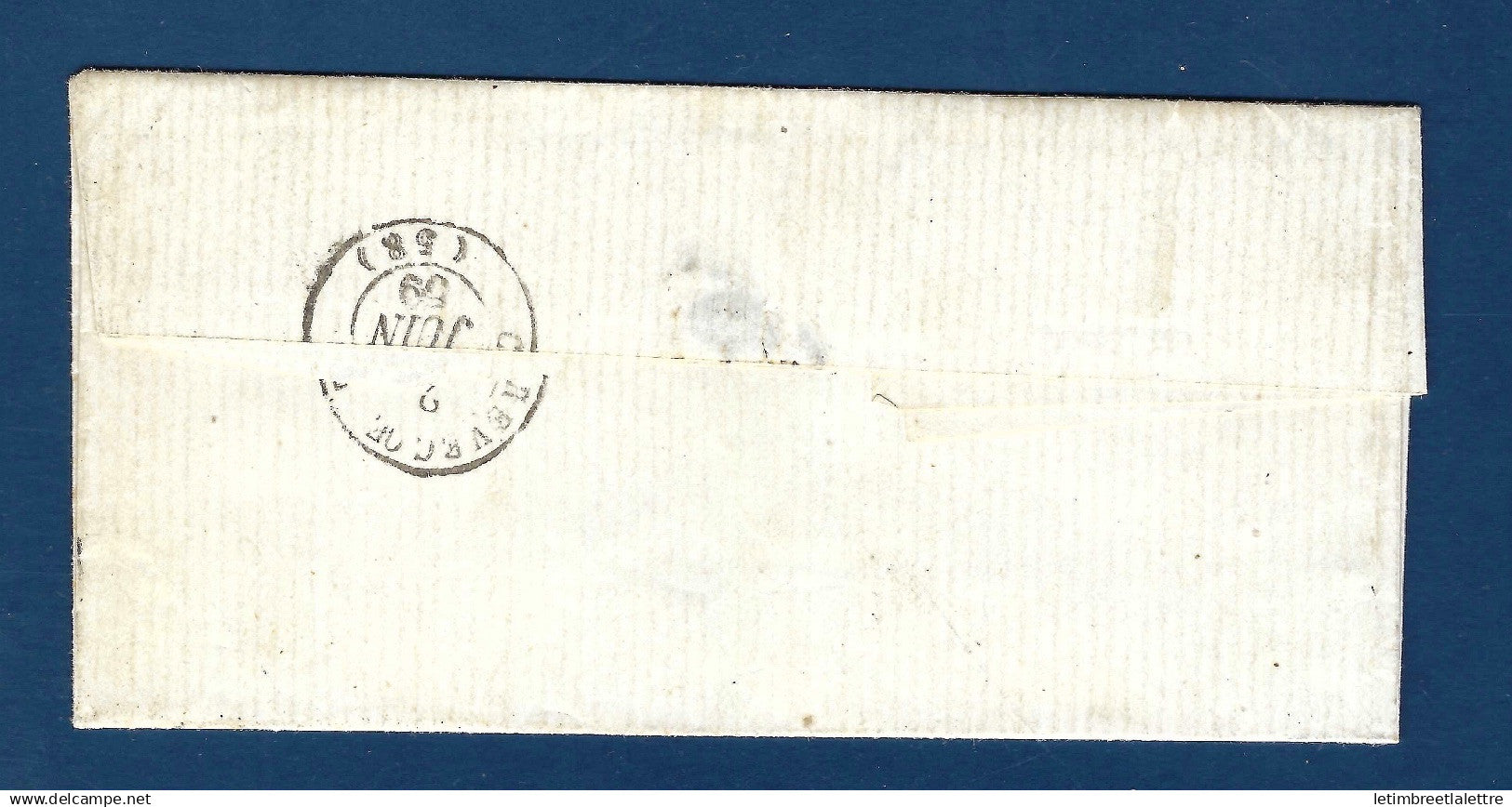 France - Taxe - YT n° 1 sur lettre taxée - très rarement utilisé en Juin - 1859
