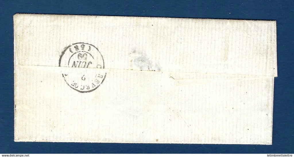 France - Taxe - YT n° 1 sur lettre taxée - très rarement utilisé en Juin - 1859