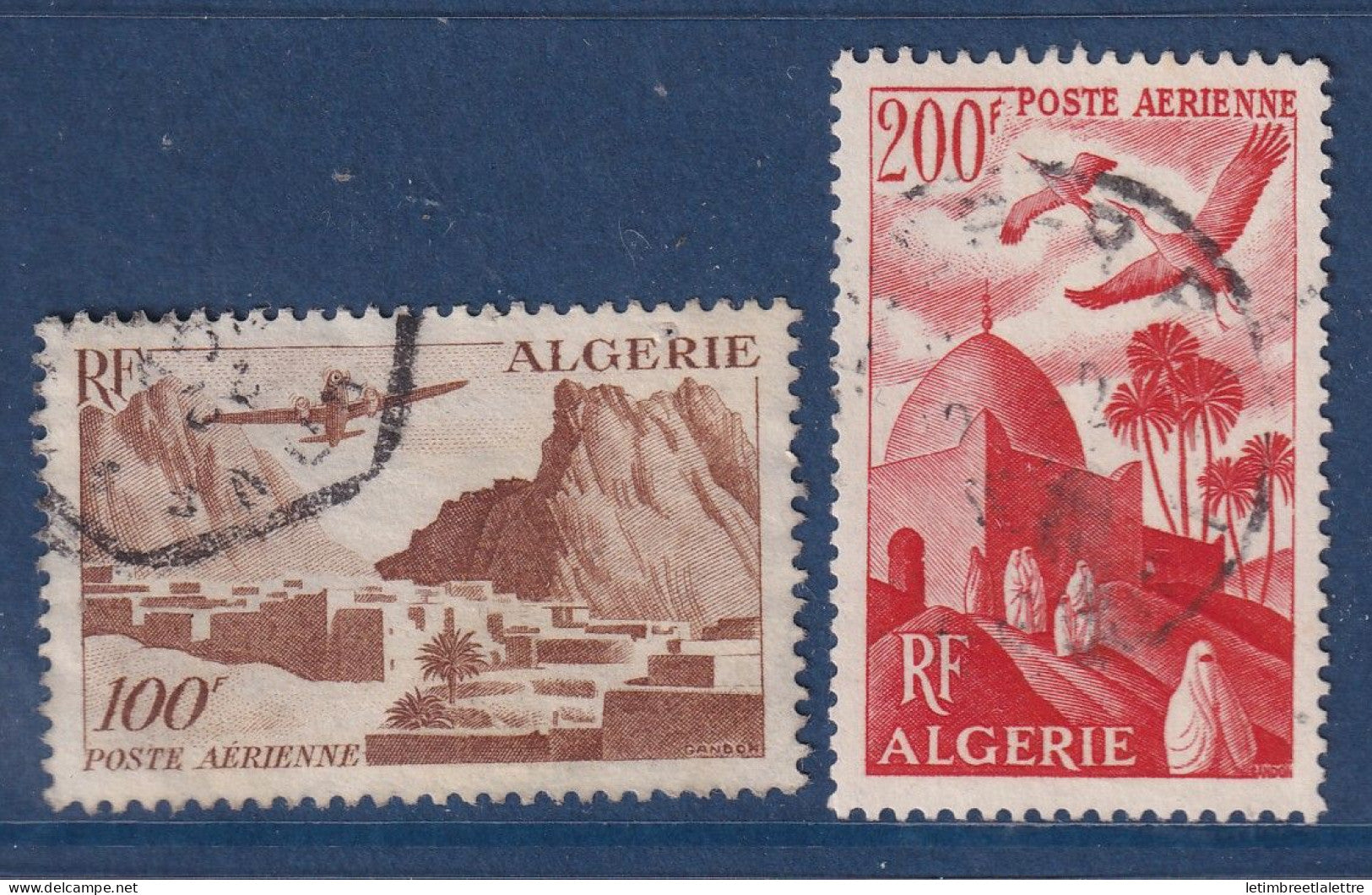 Algérie - Poste Aérienne - YT PA n° 10 et 11 - Oblitéré - 1949 1953