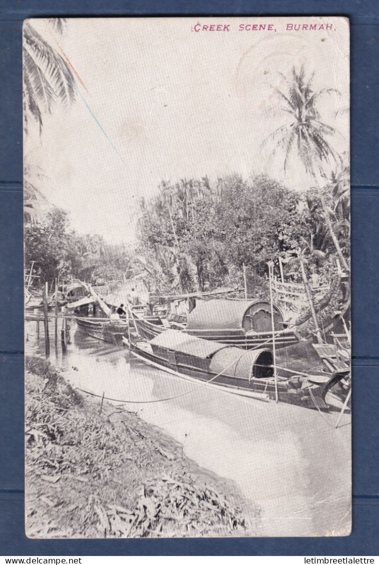 Myanmar - Birmanie - Burma - carte postale - Creek scene Burmah