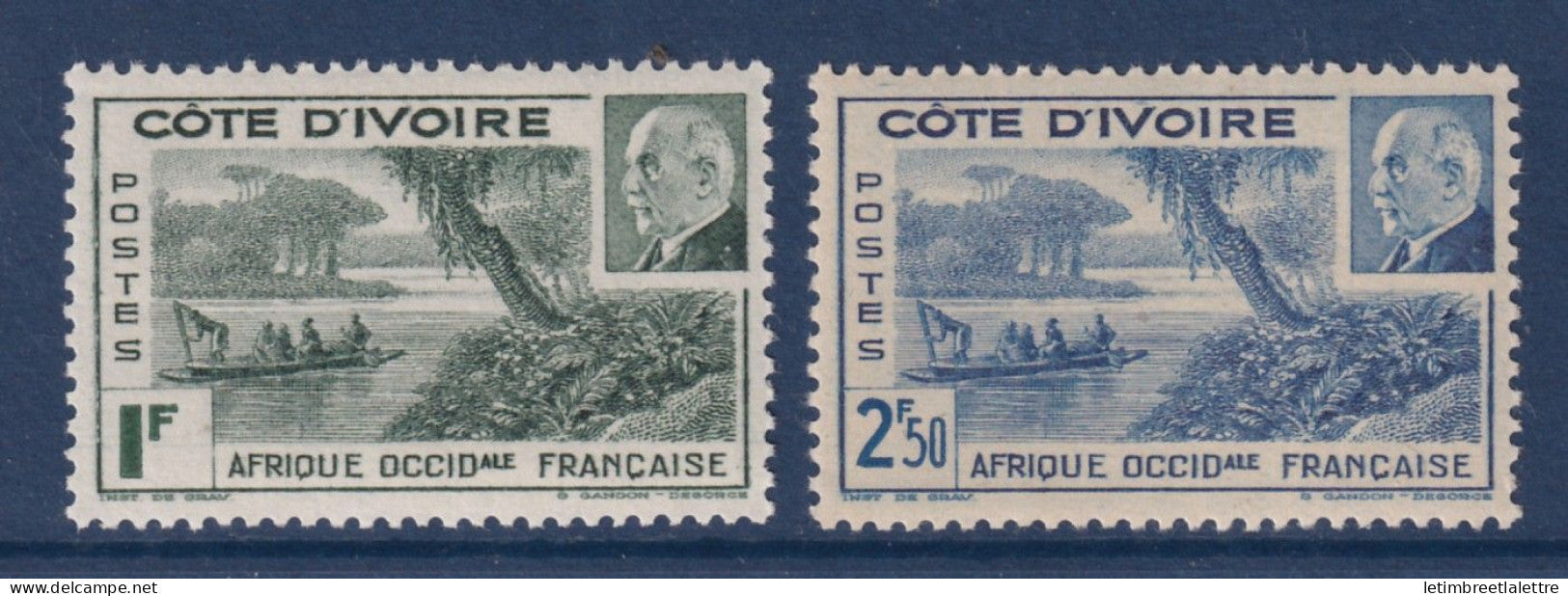 Côte d'Ivoire - YT n° 169 et 170 ** - Neuf sans charnière - 1941