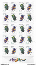 AUSTRALIE n°4370 et 4371** sur feuillet auto-adésif "faune inscectes"