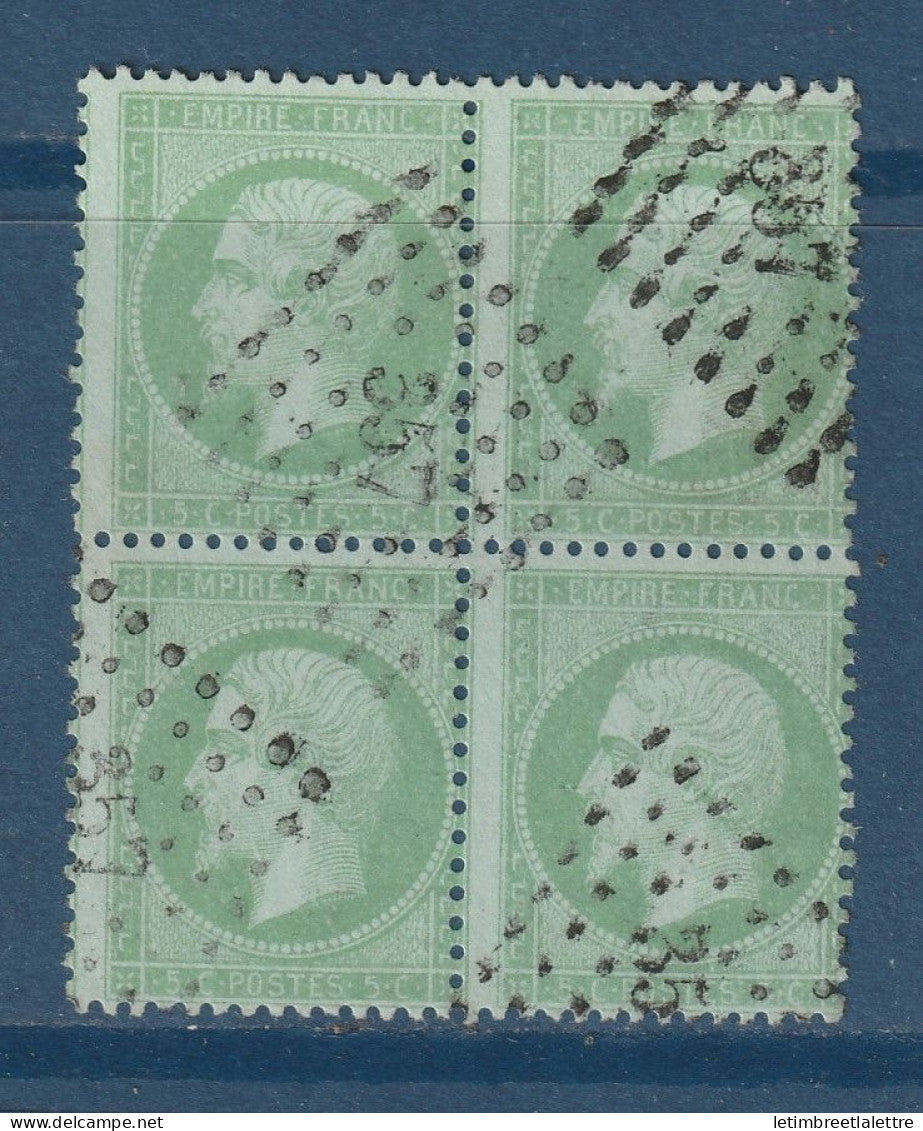 France - YT n° 35 - oblitéré PC 357 bloc de 4 - signés - 1871