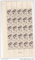 Océanie N° 195 ** planche de 25 timbres, numeroté