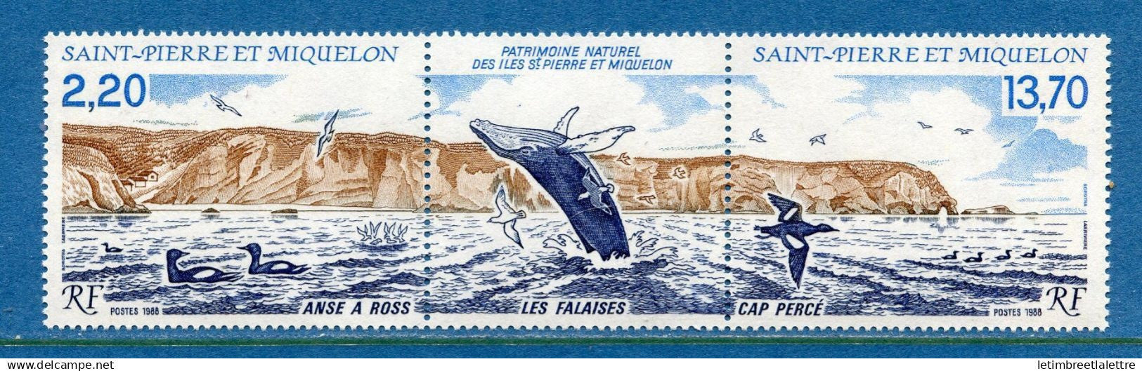 Saint Pierre et Miquelon - YT n° 494 et 495 A ** - Neuf sans charnière - 1988