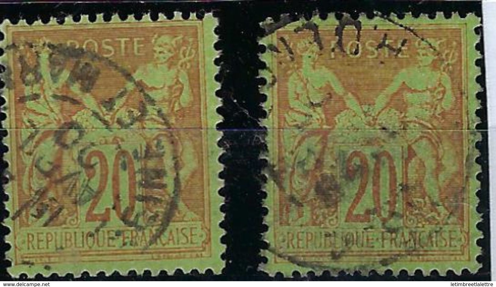 France N° 96 Oblitéré ( Lot de 2 timbres )