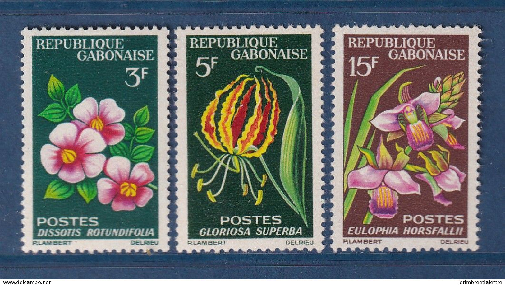Gabon - YT n° 175 à 177 ** - Neuf sans charnière - Fleurs - 1964