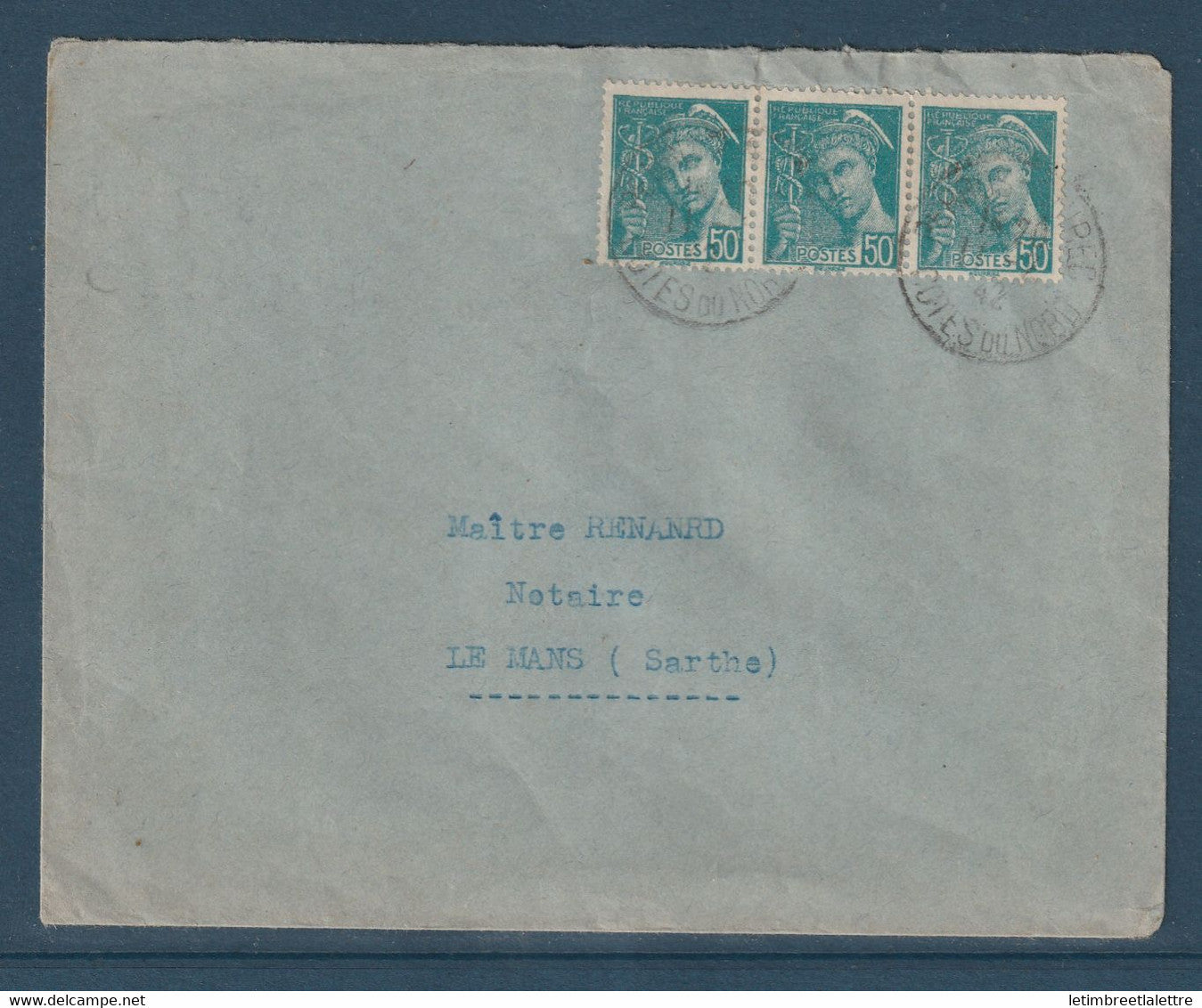 ⭐ France - YT n° 538 sur lettre ⭐