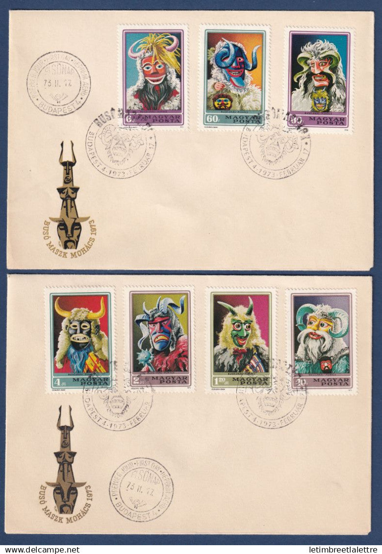 Hongrie - Premier jour - FDC - Budapest - Masques - Costumes - Folklore - 1973