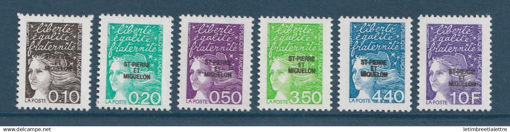 Saint Pierre et Miquelon - YT n° 656 à 661 ** - Neuf sans charnière - 1997