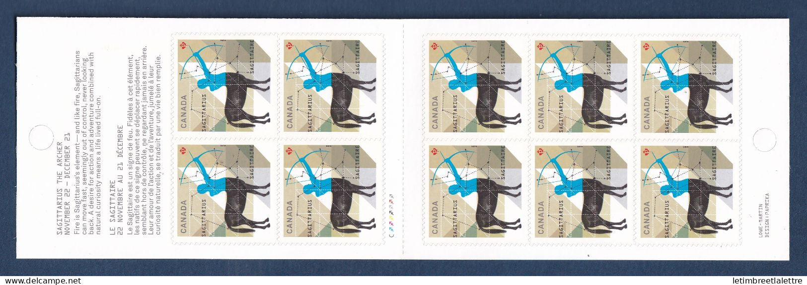 Canada - YT n° C 2817 ** - Neuf sans charnière - Signes du Zodiac - 2013