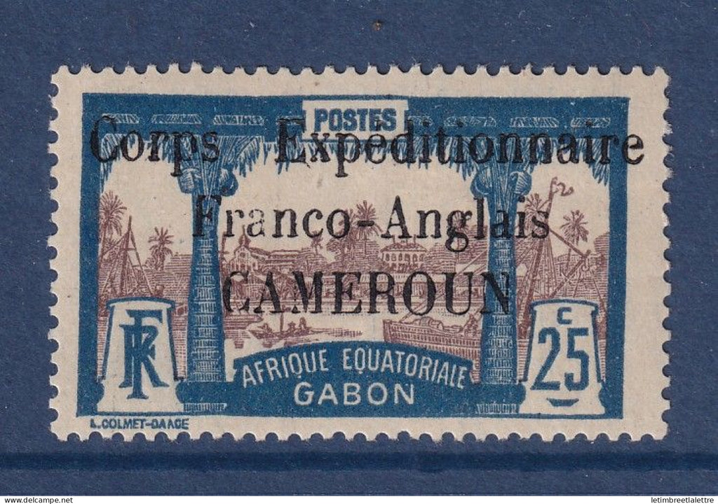 Cameroun - YT n° 44 * - Neuf avec charnière - Gomme Coloniale - Corps expéditionnaire franco anglais - 1915