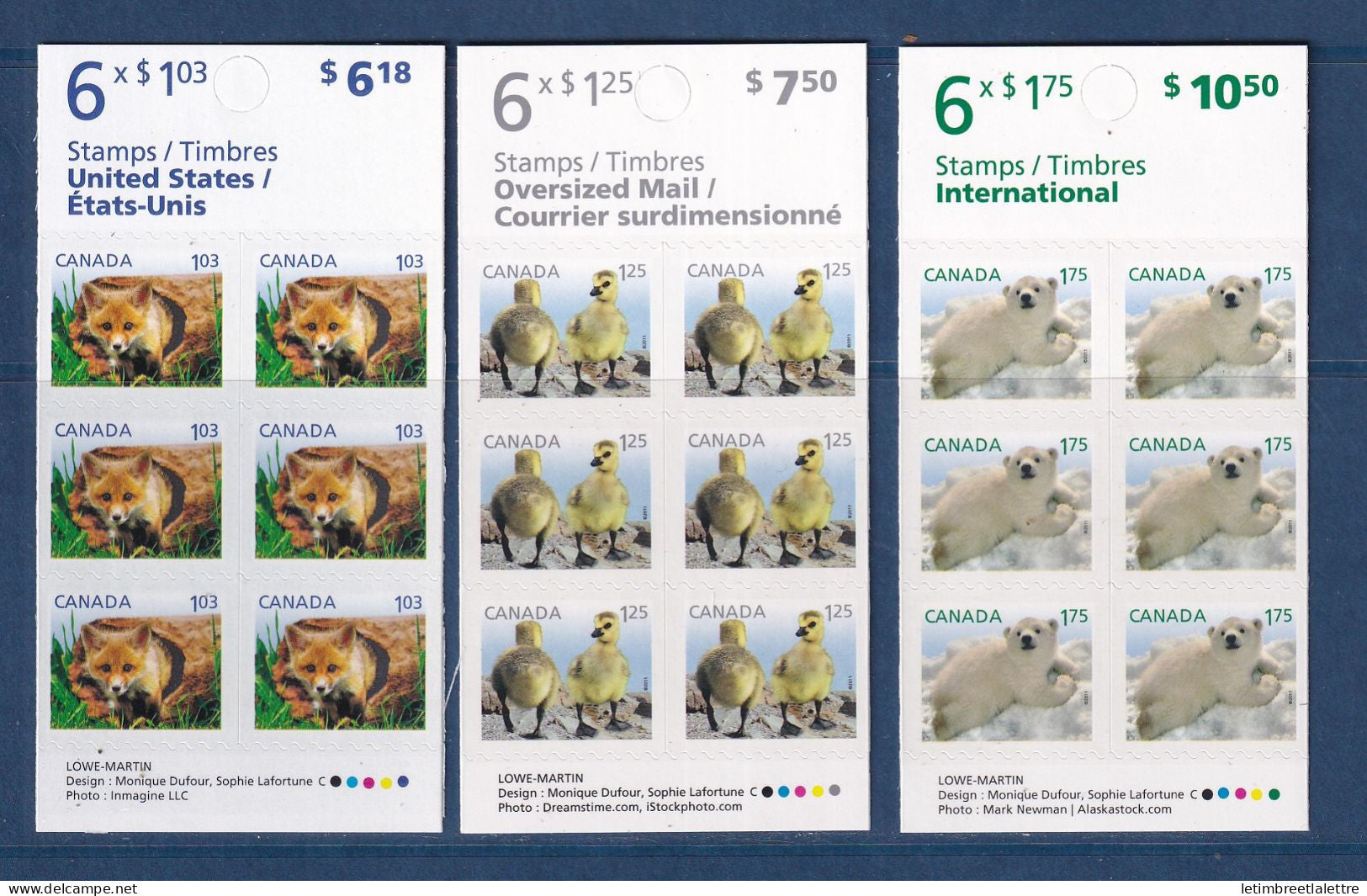 Canada - carnet - YT n° C 2571 C 2572 et C 2573  ** - neuf sans charnière - animaux - 2011