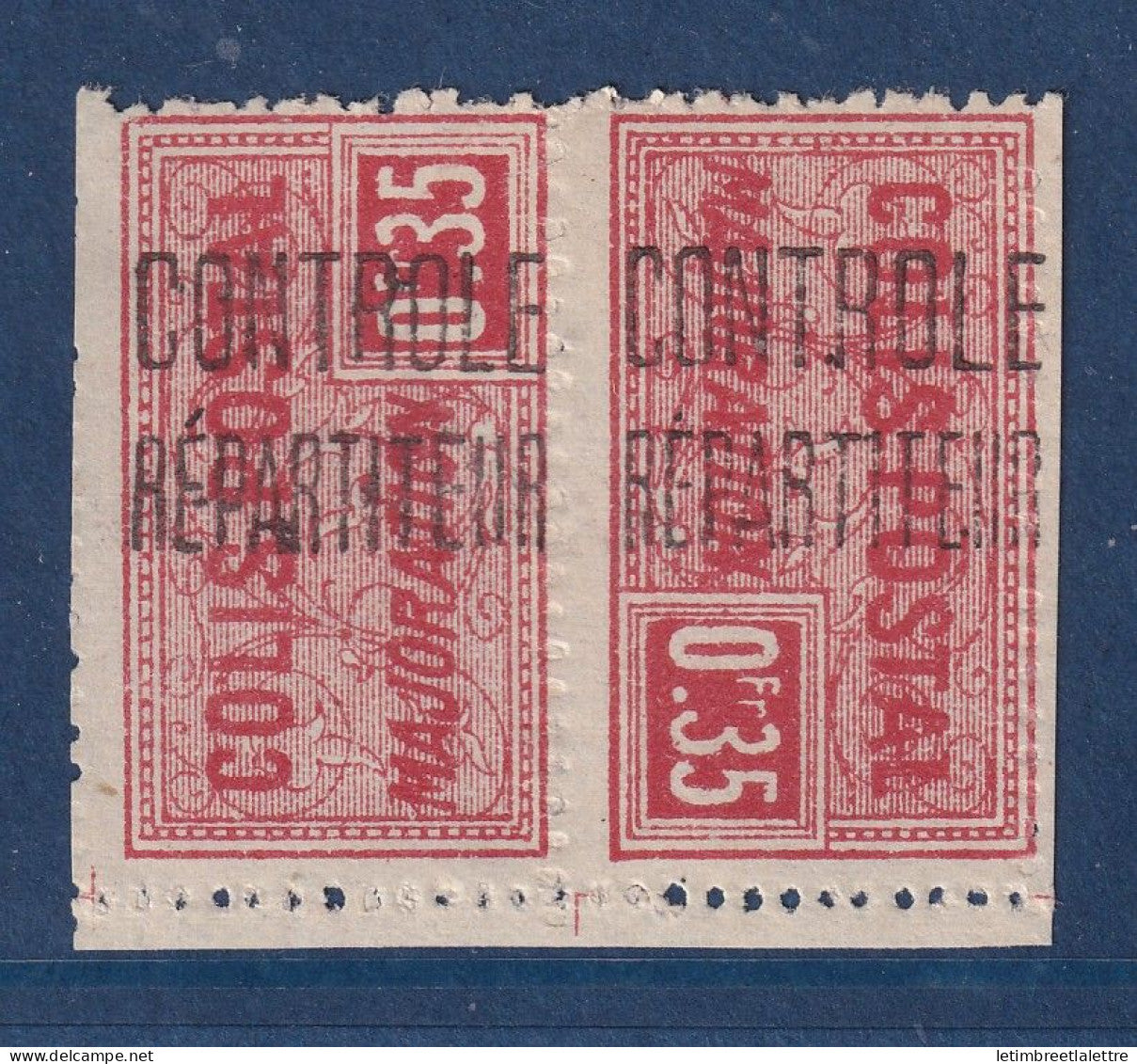 Algérie - Colis Postaux - YT n° 12 b ** - Neuf sans charnière - tête bêche - 1924 1927