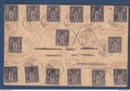 France - type sage - YT n° 83 Oblitéré sur Lettre - Affranchissement spectaculaire - Guitres ( Gironde ) 1894