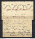 ⭐ France - Entier postal - carte postale de service - Points textile en 1943 ⭐