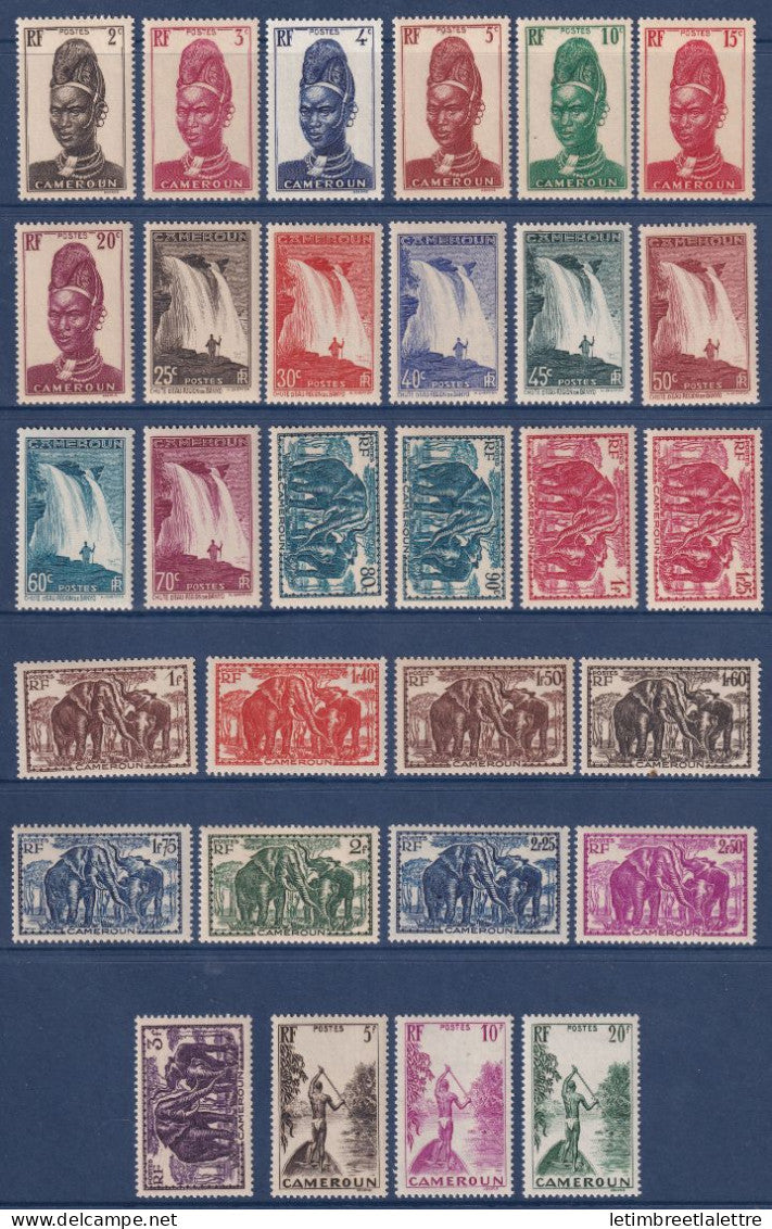 Cameroun - YT n° 162 à 191 * - neuf avec charnière - 1939