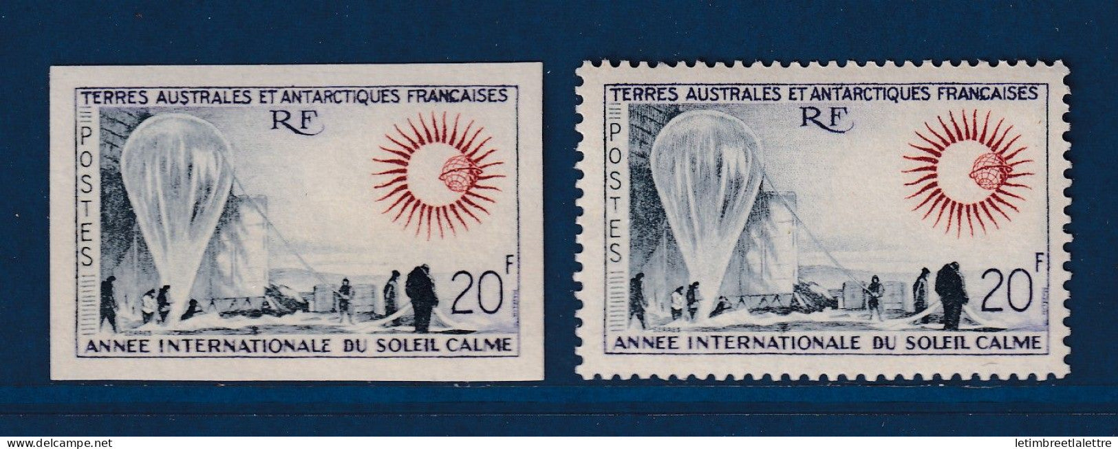 TAAF - Non dentelé - YT n° 21 ** et 21 non dentelé **  - Neuf sans charnière - 1963