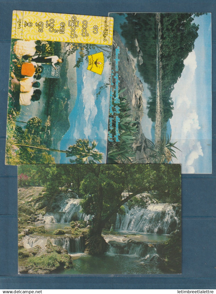 Myanmar - Birmanie -  Burma - sur carte postale - paysage - 1960 1970