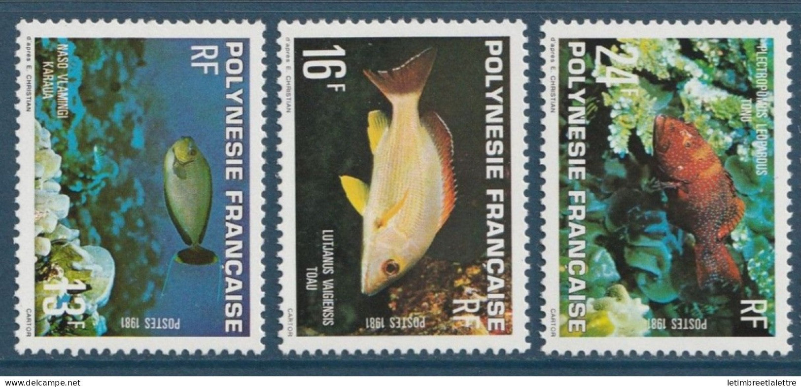 Polynésie Française - YT n° 160 à 162 ** - Neuf sans charnière - 1981