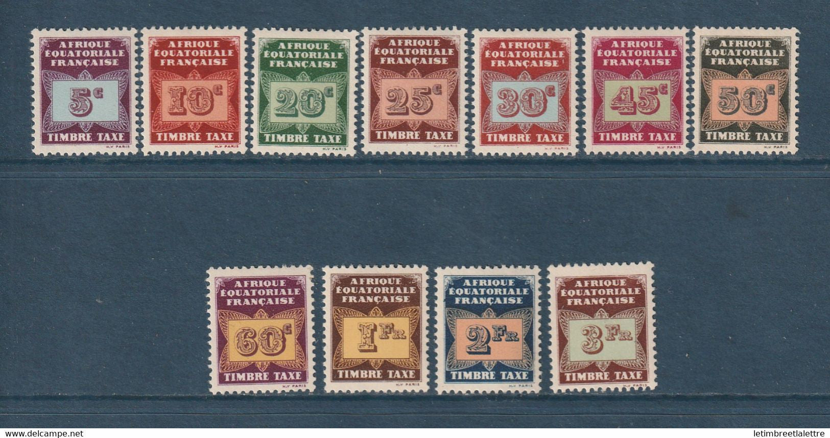 AEF - Taxe - YT n° 1 à 11 ** - Neuf sans charnière - 1937