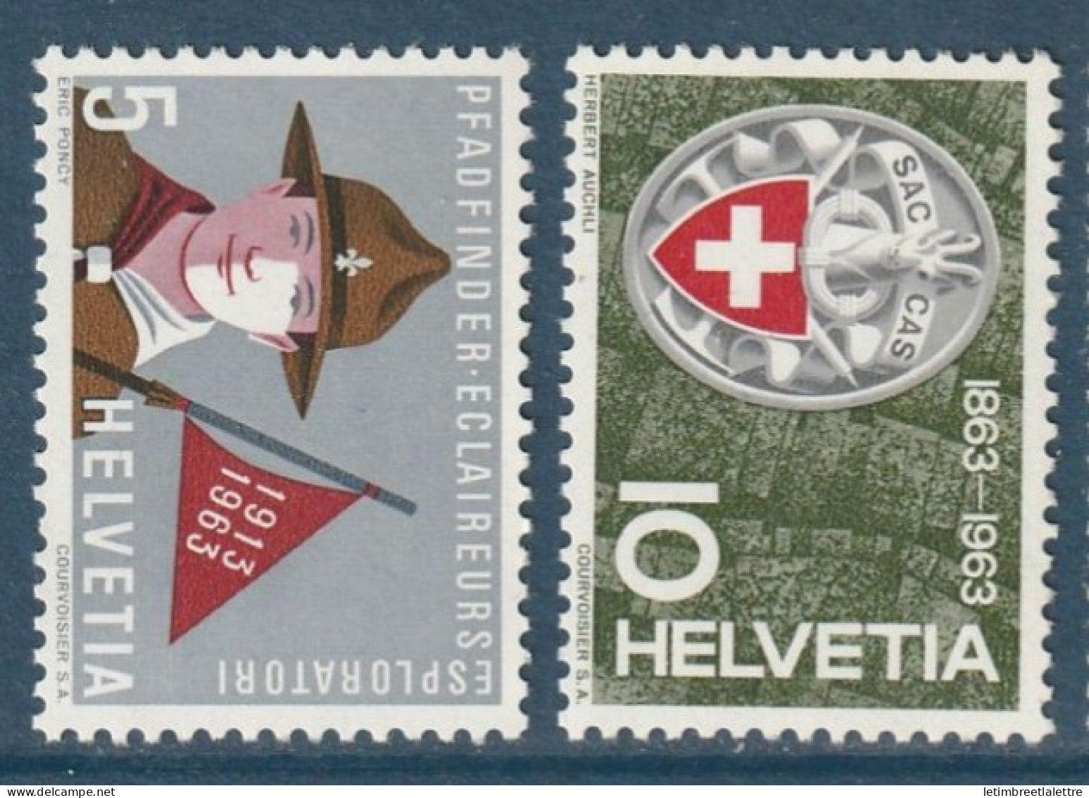 Suisse - YT n° 705 et 706 ** - Neuf sans charnière - 1963