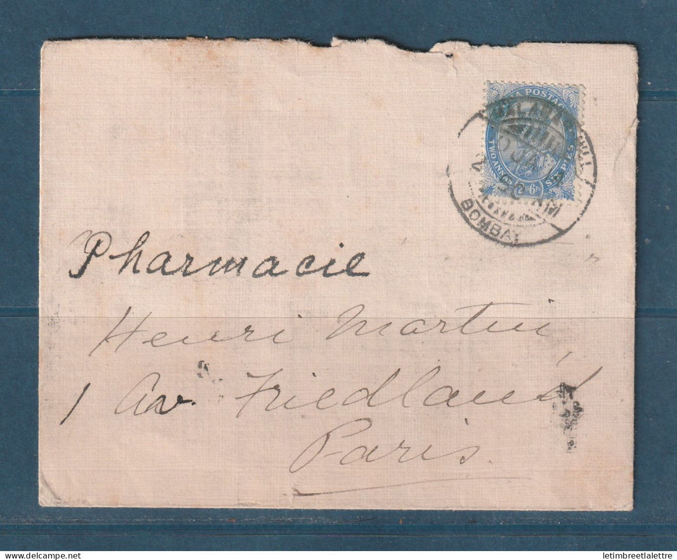 Inde - Bombay ( Malabar ) pour Paris - 1914