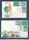 Myanmar - Birmanie - Burma - FDC premier jour - YT n° 238 à 240 - le tourisme en Birmanie - 1996
